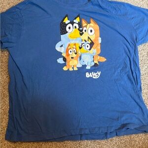 Bluey Family Graphic Women's Blue Tee 2XL